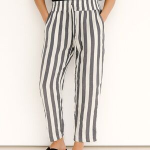 American Eagle Outfitters Black and White Striped Joggers